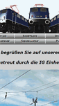 Mobile Screenshot of ig-einheitsloks.de